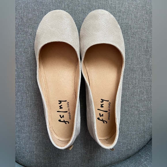 French Sole fs/ny Zeppa Leather Wedge in Light Grey Cartizze 7 - Picture 6 of 8